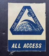 Load image into Gallery viewer, John Denver Vintage Original Photo + Backstage Pass One World Tour Musician