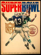 Load image into Gallery viewer, 1969 Super Bowl lll Football Program NY Jets vs Baltimore Colts Orange Bowl