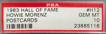 Load image into Gallery viewer, 1983 Hall Of Fame Howie Morenz Postcard NHL Hockey Montreal Canadiens PSA 10