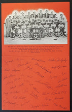 Load image into Gallery viewer, 1956 OHA Senior A Hockey Team Photo Windsor Bulldogs Christmas Card Joe Klukay
