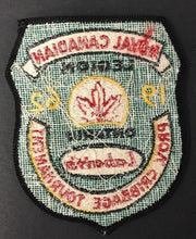 Load image into Gallery viewer, 1962 Royal Canadian Legion Crest Prov Cribbage Tournament Patch Labatt's Ontario