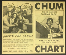 Load image into Gallery viewer, 1968 Chum Radio Survey Chart Toronto Rolling Stones Tom Jones Aretha Franklin