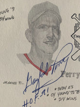 Load image into Gallery viewer, Gaylord Perry + Ferguson Jenkins Autographed Baseball Hall of Fame Cachet MLB