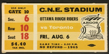 Load image into Gallery viewer, 1965 C.N.E. Stadium CFL Football Season Opener Ticket Ottawa vs Toronto Argos