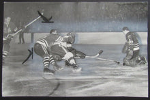 Load image into Gallery viewer, 1961 Stanley Cup Finals Press Photo Chicago vs Detroit Norm Ullman / Glenn Hall