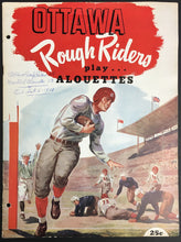 Load image into Gallery viewer, 1951 CFL Program Lansdowne Park Ottawa Rough Riders Montreal Alouettes Football