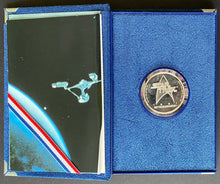 Load image into Gallery viewer, 1991 Star Trek 25th Anny Silver Coin Ltd Ed #2701 Captain Kirk Boxed Set + LOA