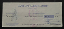 Load image into Gallery viewer, 1976 Maple Leaf Gardens Donald Crump Signed Cheque Frank King Clancy Autographed