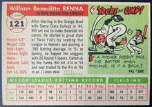 Load image into Gallery viewer, 1955 Topps Baseball #121 Bill Renna Kansas City Athletics Vintage MLB Card