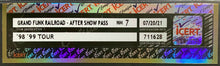 Load image into Gallery viewer, 1998 Grand Funk Railroad After Show Tour Pass icert NM 7 Vintage Music