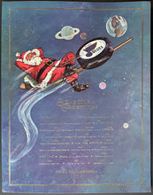 Load image into Gallery viewer, 1969 St.Louis Blues Oversized Outer Space Christmas Card + Moon Landing Photo