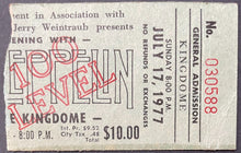 Load image into Gallery viewer, 1977 Led Zeppelin Concert Ticket Stub Seattle Kingdome Vintage Music Jimmy Page