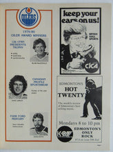Load image into Gallery viewer, 1981 Northlands Coliseum NHL Program Edmonton Oilers vs Washington Capitals