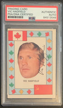 Load image into Gallery viewer, 1972-73 O-Pee-Chee Hockey Team Canada Vic Hadfield Signed Card Auto PSA/DNA