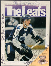 Load image into Gallery viewer, 1983/84 Toronto Maple Leafs Signed x14 Autographed NHL Hockey Program Cover HOF