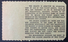 Load image into Gallery viewer, 1950s Vintage MLB Baseball Boston Red Sox Fenway Park Rain Check Ticket