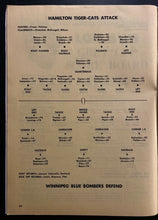 Load image into Gallery viewer, 1959 CFL Football Grey Cup Program Winnipeg Blue Bombers v Hamilton Tiger Cats