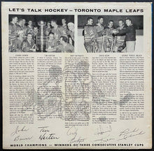 Load image into Gallery viewer, 1964 Toronto Maple Leafs Stanley Cup Champs LP Record Album + Booklet NHL Hockey