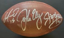 Load image into Gallery viewer, Dan Marino + John Elway + Jim Kelly Autographed Wilson Pro Football Beckett LOA