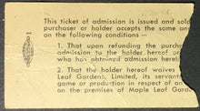 Load image into Gallery viewer, 1963 Maple Leaf Gardens Hockey Ticket Stub Toronto Maple Leafs Blackhawks