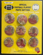 Load image into Gallery viewer, 1984 CFL Football Calgary Stampeders Nutty Club Pins + POS Retail Display