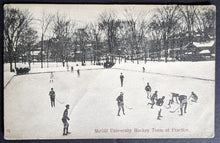 Load image into Gallery viewer, 1906 Vintage Canada Winter Sports Posted Postcard McGill University Hockey