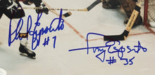 Load image into Gallery viewer, Brothers Phil + Tony Esposito Autographed Photo Signed Bruins + Blackhawks JSA