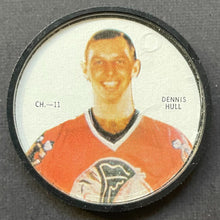 Load image into Gallery viewer, 1968-69 Shirriff Salada Hockey Coin Dennis Hull CH-11 Large Portrait Short Print