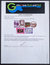 Load image into Gallery viewer, Willie Nelson Tour Silk All Access Backstage Pass Country LOA Vintage Music