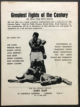 Load image into Gallery viewer, 1979 Daily Star Royal Albert Hall Boxing Fight Card Honouring Muhammad Ali Vtg