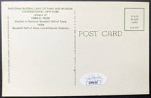 Load image into Gallery viewer, Ford Frick Signed Hall Of Fame Plaque Autographed Postcard Baseball MLB HOF JSA