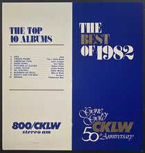 Load image into Gallery viewer, 1982 CKLW Radio Music Chart 50th Anniversary Vintage