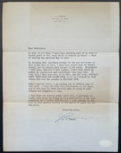 Load image into Gallery viewer, James Cash J.C. Penney Autographed Signed Personal Letter JSA Vintage Historical