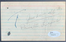 Load image into Gallery viewer, Tallulah Bankhead Autographed Index Card Hollywood Actress Celebrity JSA COA