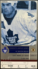 Load image into Gallery viewer, 1999 Vintage NHL Hockey Ticket Stub Toronto Maple Leafs Boston Bruins ACC
