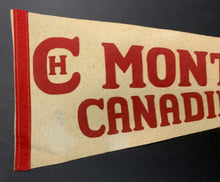 Load image into Gallery viewer, Vintage Montreal Canadiens NHL Hockey Pennant Official Full Size 28"