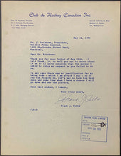 Load image into Gallery viewer, 1956 NHL Autographed Letter Montreal Canadiens Frank J Selke Signed JSA LOA