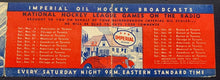 Load image into Gallery viewer, 1937-38 Imperial Oil NHL Pocket Schedule Vintage Hockey Sports Calendar