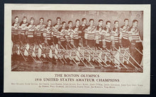 Load image into Gallery viewer, 1938 Boston Olympics United States Amateur Champion Hockey Team Photo