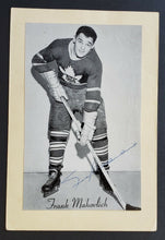 Load image into Gallery viewer, Vintage NHL Toronto Maple Leafs Frank Mahovlich Autographed Bee Hive Photo JSA