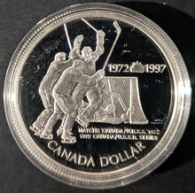 Load image into Gallery viewer, 1997 Royal Canadian Mint 1972 Summit Series 25th Ann Silver $1 Coin Canada USSR