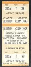 Load image into Gallery viewer, 1980 Burton Cummings Live Benefit Concert Ticket Ryerson Theatre Music Toronto