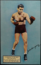 Load image into Gallery viewer, 1947 Jack Dempsey Vintage Boxing Postcard Post Card Unposted How To Be A Champ