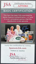 Load image into Gallery viewer, Gordie Howe Alex Delvecchio Autographed NHL Hockey Signed Photo Vintage JSA