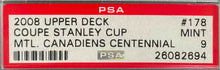 Load image into Gallery viewer, 2008 Upper Deck Howie Morenz Centennial Hockey Card #178 Montreal PSA Mint 9