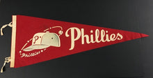Load image into Gallery viewer, 1950's Philadelphia Phillies Baseball Felt Pennant Vintage MLB