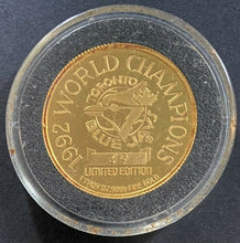 Load image into Gallery viewer, 1992 Toronto Blue Jays World Series Ltd Ed 49/99 VIP 1 Oz Gold Coin MLB Baseball