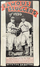 Load image into Gallery viewer, 1936 Louisville Famous Sluggers Vintage Baseball Booklet Lou Gehrig Mel Ott MLB