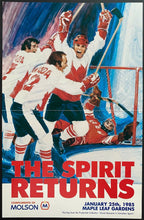 Load image into Gallery viewer, 1985 NHL Lineup Card 1972 Summit Series Reunion NHL Alumni All-Stars MLG Vintage