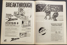 Load image into Gallery viewer, 1979 Pacific Coliseum Hockey Program Vancouver Canucks vs Minnesota North Stars